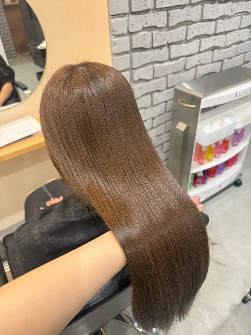 ロング カット ヘアカラー トリートメント 🍒透明感カラー /ダブルカラー🍒のヘアスタイル