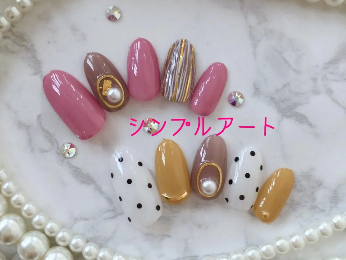ネイル アートネイル シンプルネイル HALU ハルのネイルデザイン