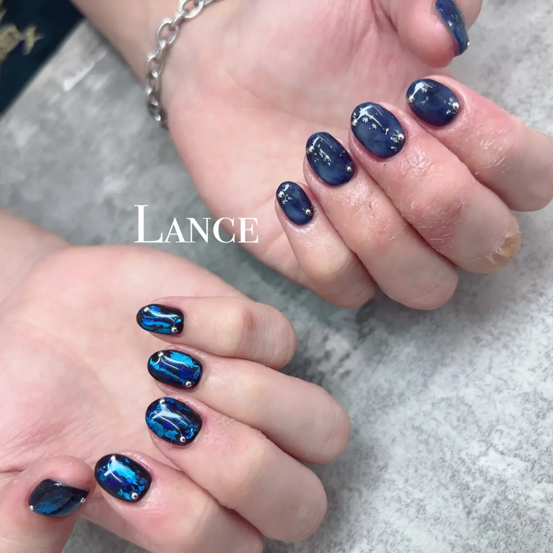 ネイル オーロラネイル フットネイル 氷ネイル・うるうるネイル キラキラネイル 韓国ネイル Lance nailのネイルデザイン