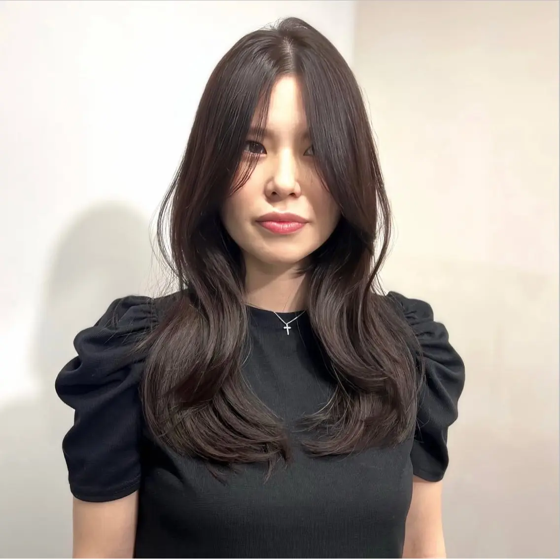 ロング カラー カット ヘアカラー 前川 朋香のヘアスタイル