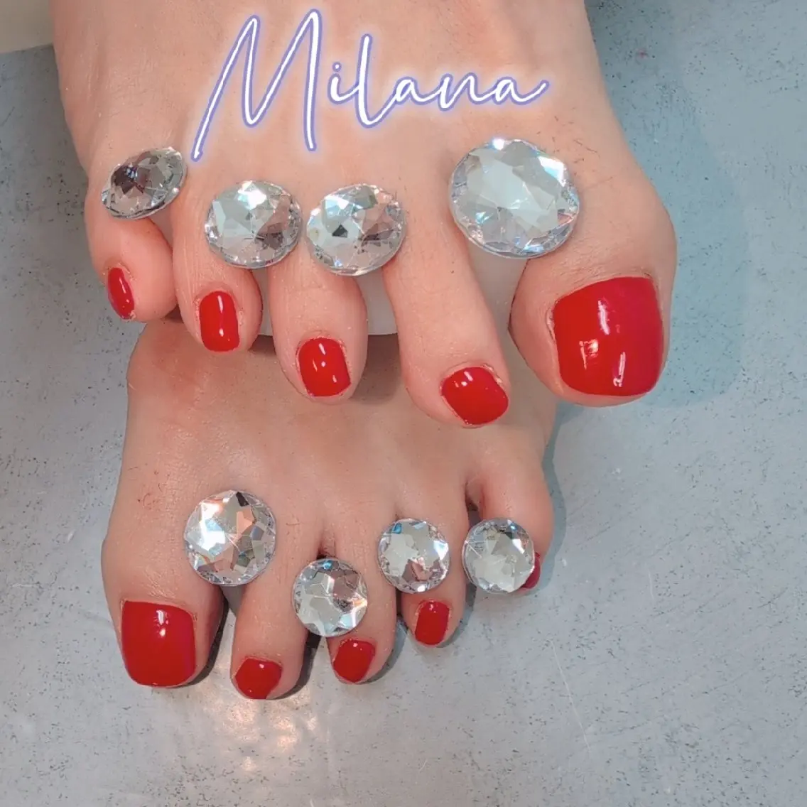 ネイル フットネイル ワンカラーネイル フットネイル Milana 川瀬のネイルデザイン