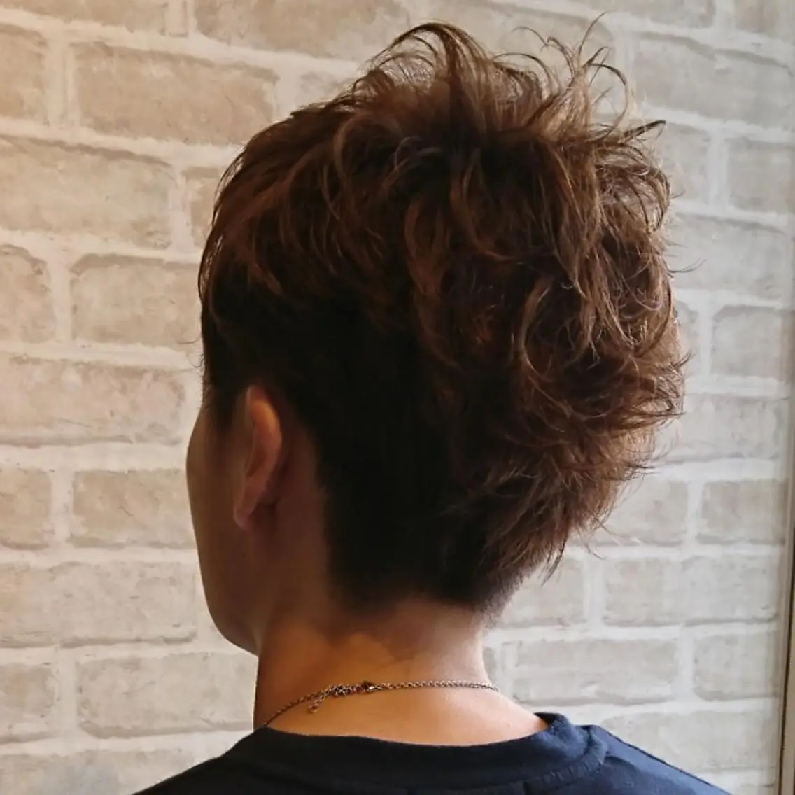 パーマ ショート メンズ メンズパーマ 金曽 (天方) 美子のヘアスタイル