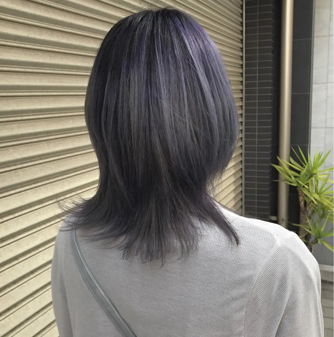 ミディアム カラー ブリーチ パープルカラー ウルフカット カット ヘアカラー トリートメント ヘアセット ✂︎ウルフ・ショート ✂︎MIKUNIのヘアスタイル