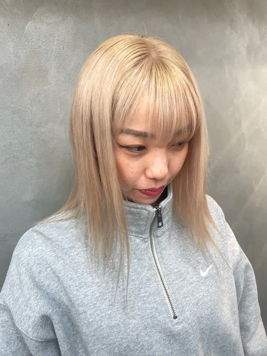 ミディアム カラー ベージュカラー ヘアカラー エクステ/コーンロウ KURUMI⛓️🔥のヘアスタイル