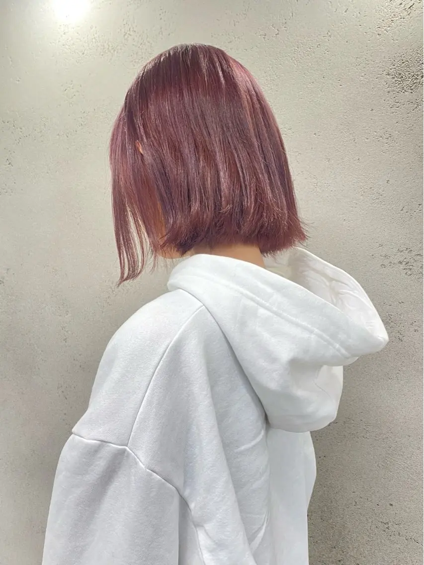 ショート カラー バレイヤージュ ミストバング ベージュカラー ブリーチ ケアブリーチ カット ヘアカラー トリートメント 脱！黒髪 ダブルカラー【上野】のヘアスタイル