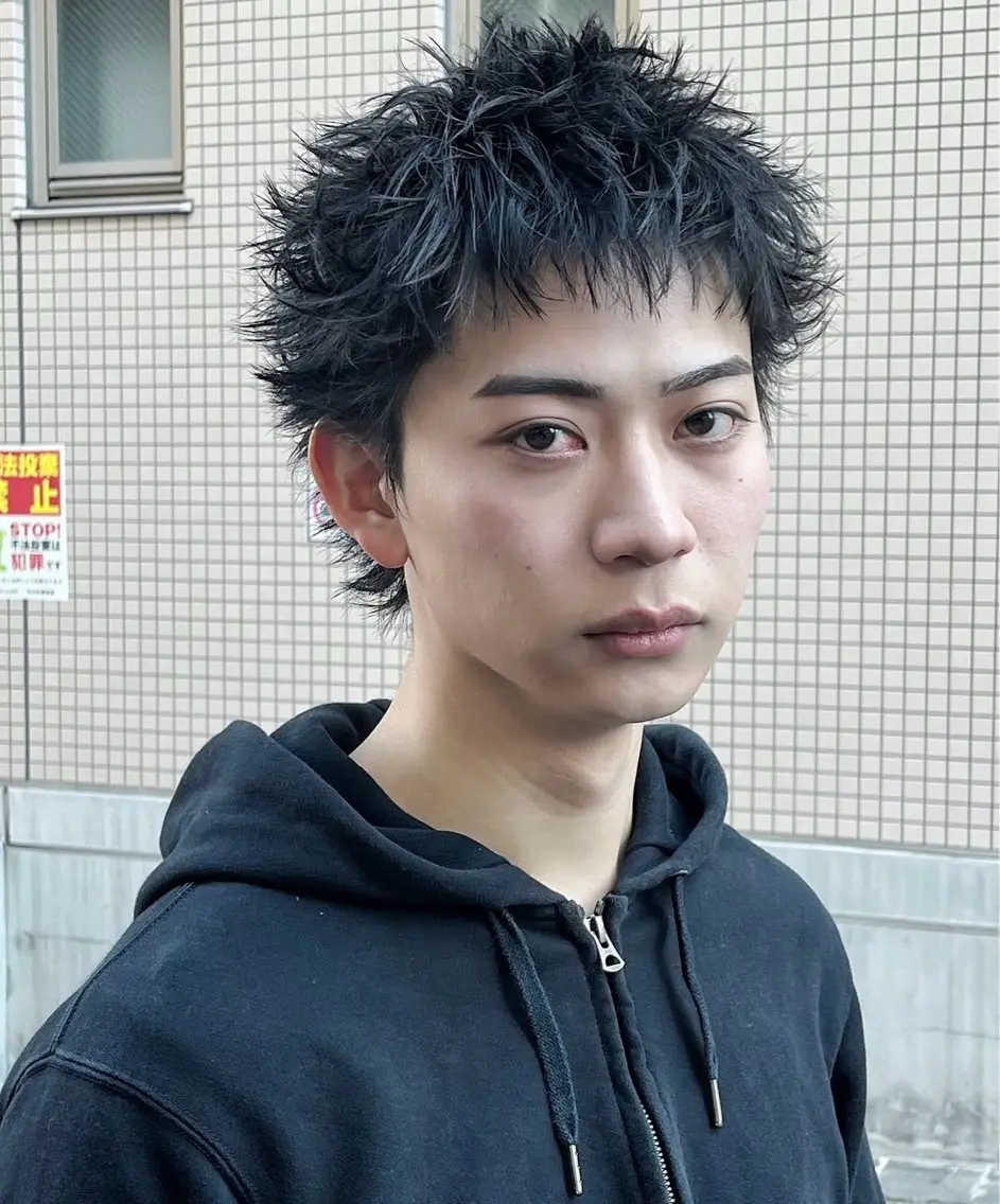 ショート パーマ メンズ スパイキーショート/ 海外風特化/田代悠大のヘアスタイル