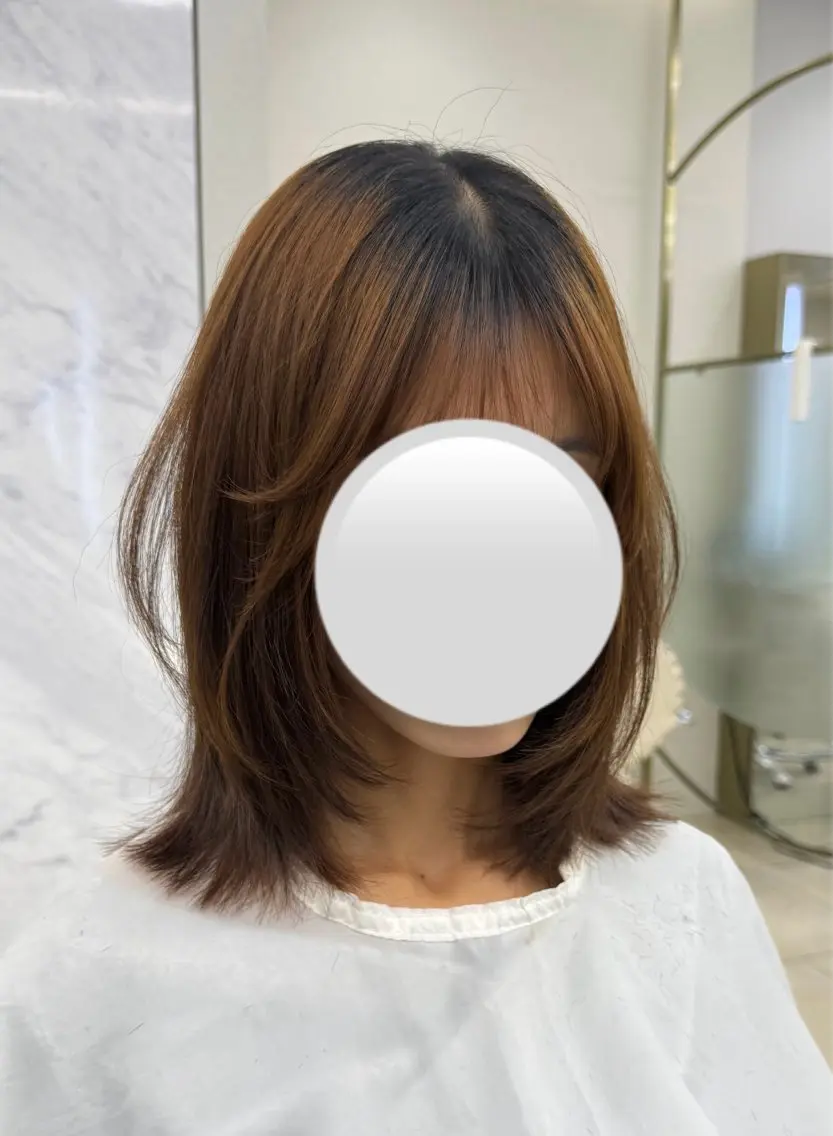 ミディアム 無料募集/ミディアム レイヤー日向のヘアスタイル
