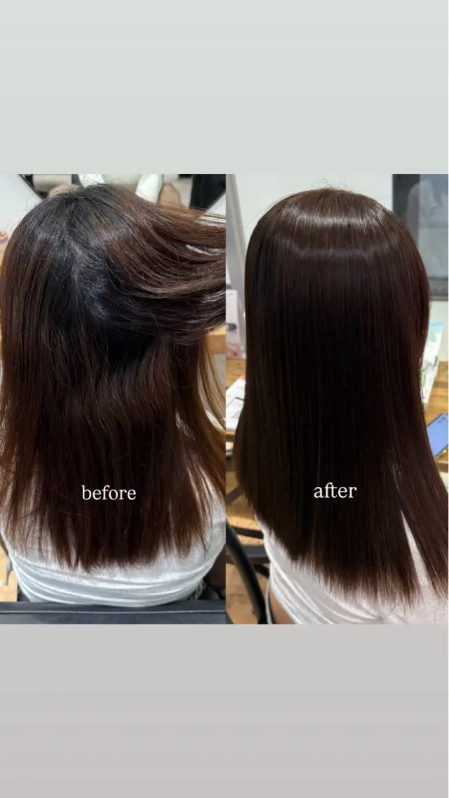 ロング 縮毛矯正 💎寒色特化💎 透明感カラーみきのヘアスタイル