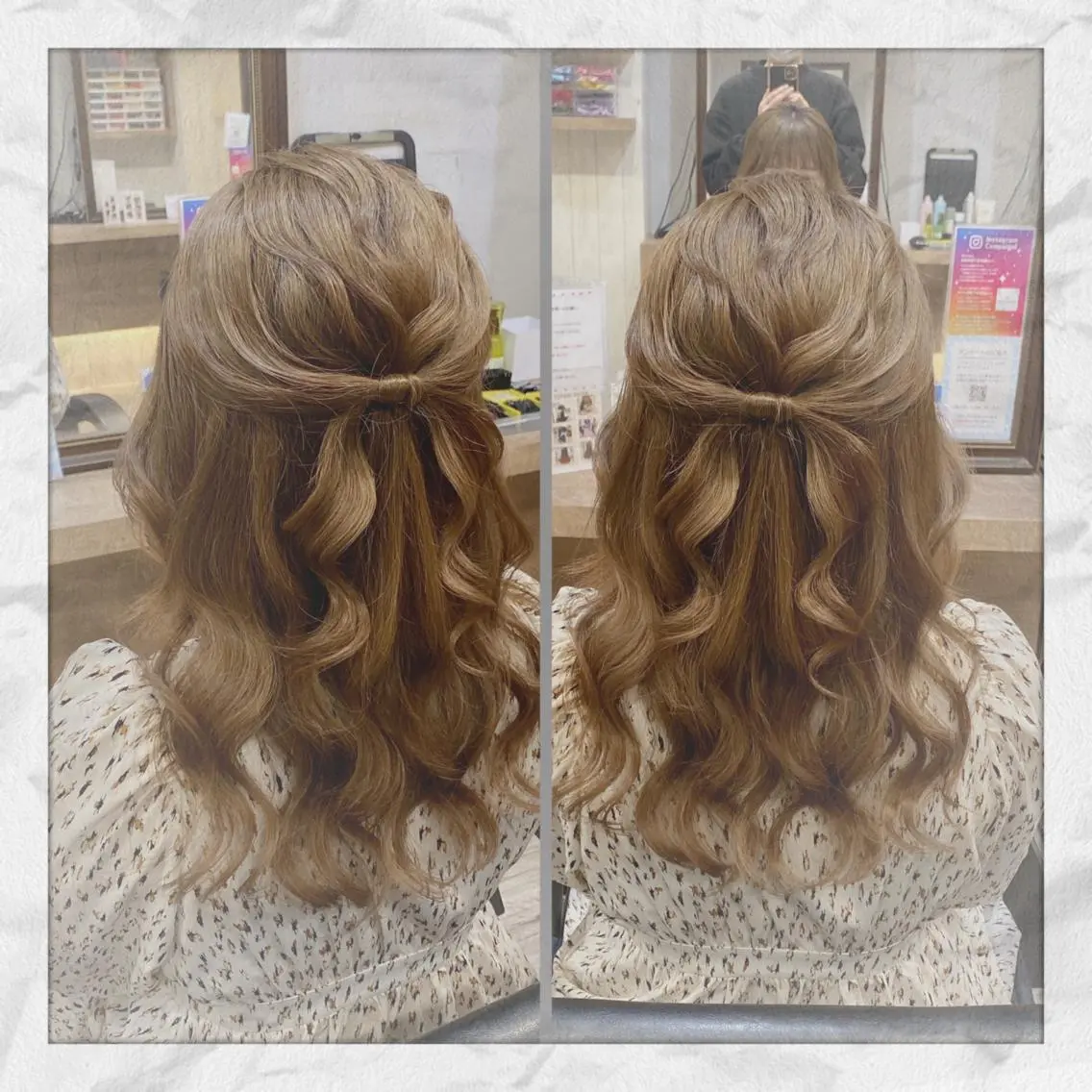 セミロング ヘアアレンジ ヘアセット ヘアセット/着付け 𓇼 まつもと𓇼のその他イメージ