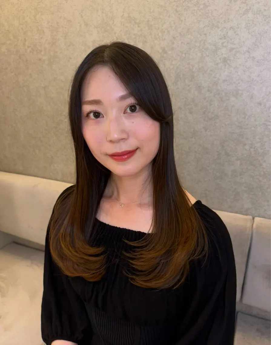 セミロング ヘアカラー 髪質改善/艶カラー✨ 𝔂𝓾𝓴𝓲のヘアスタイル