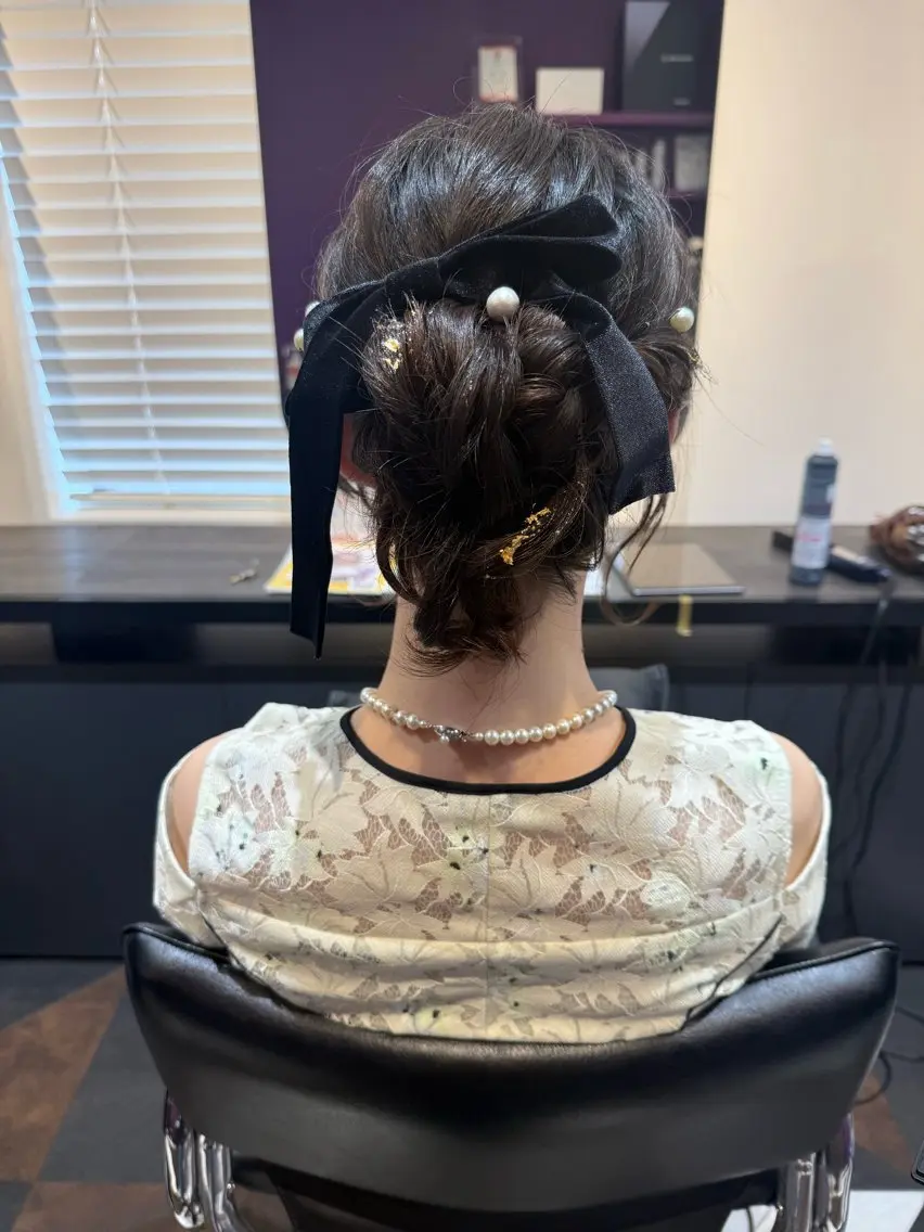 ミディアム ヘアアレンジ 加藤 まりえのヘアスタイル