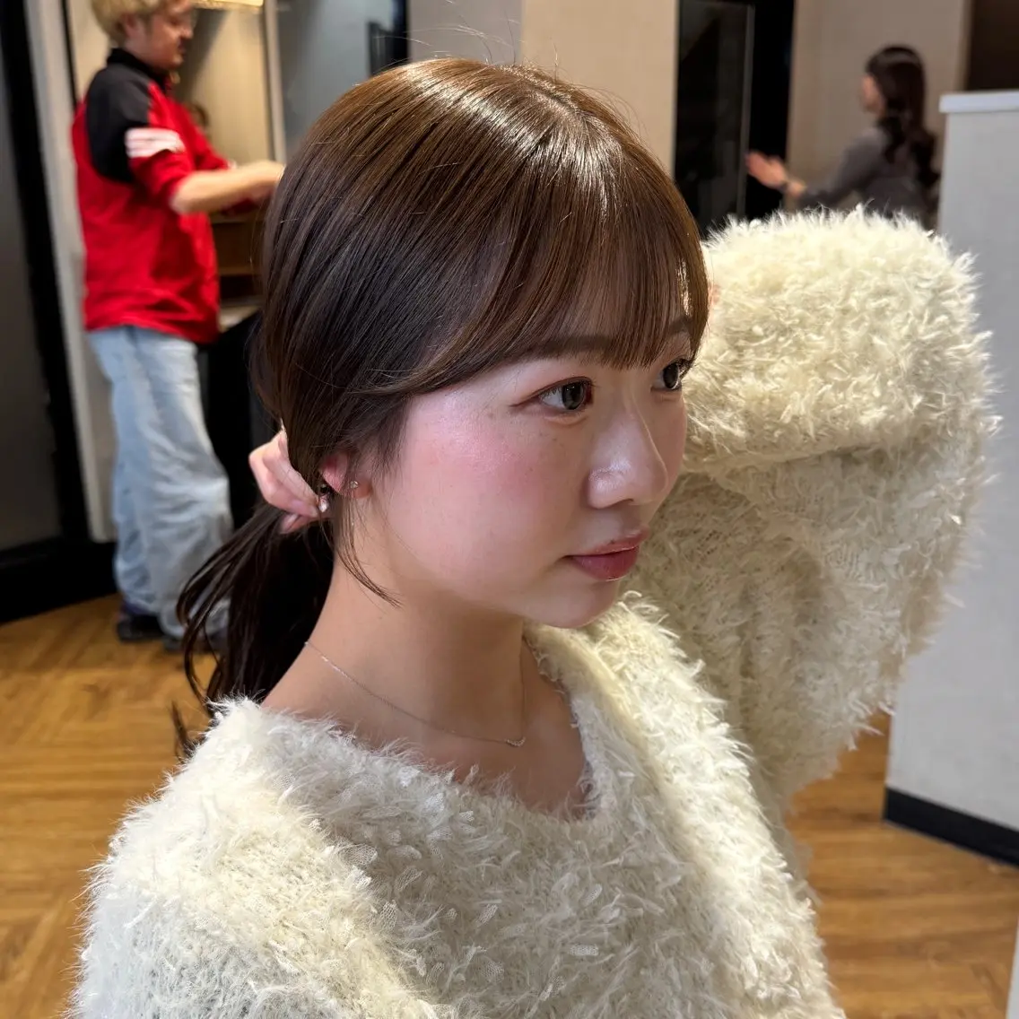 ショート カット ヘアカラー トリートメント 檜谷 晴　顔周りカットのヘアスタイル