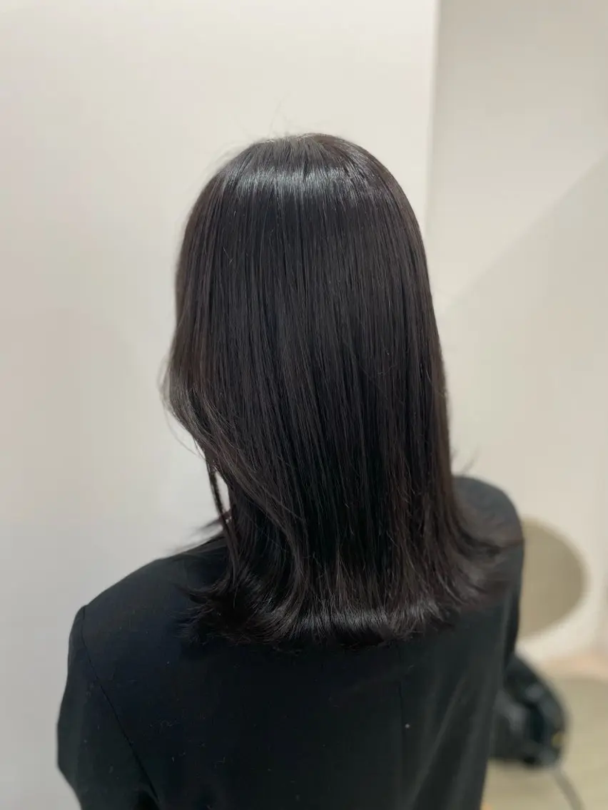 セミロング カット 森永 秀斗のヘアスタイル