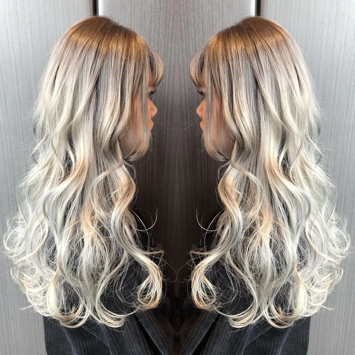 セミロング カラー ベージュカラー ブロンド ブロンドベージュ ホワイトブロンド ヘアカラー 渡邊 直輝のヘアスタイル