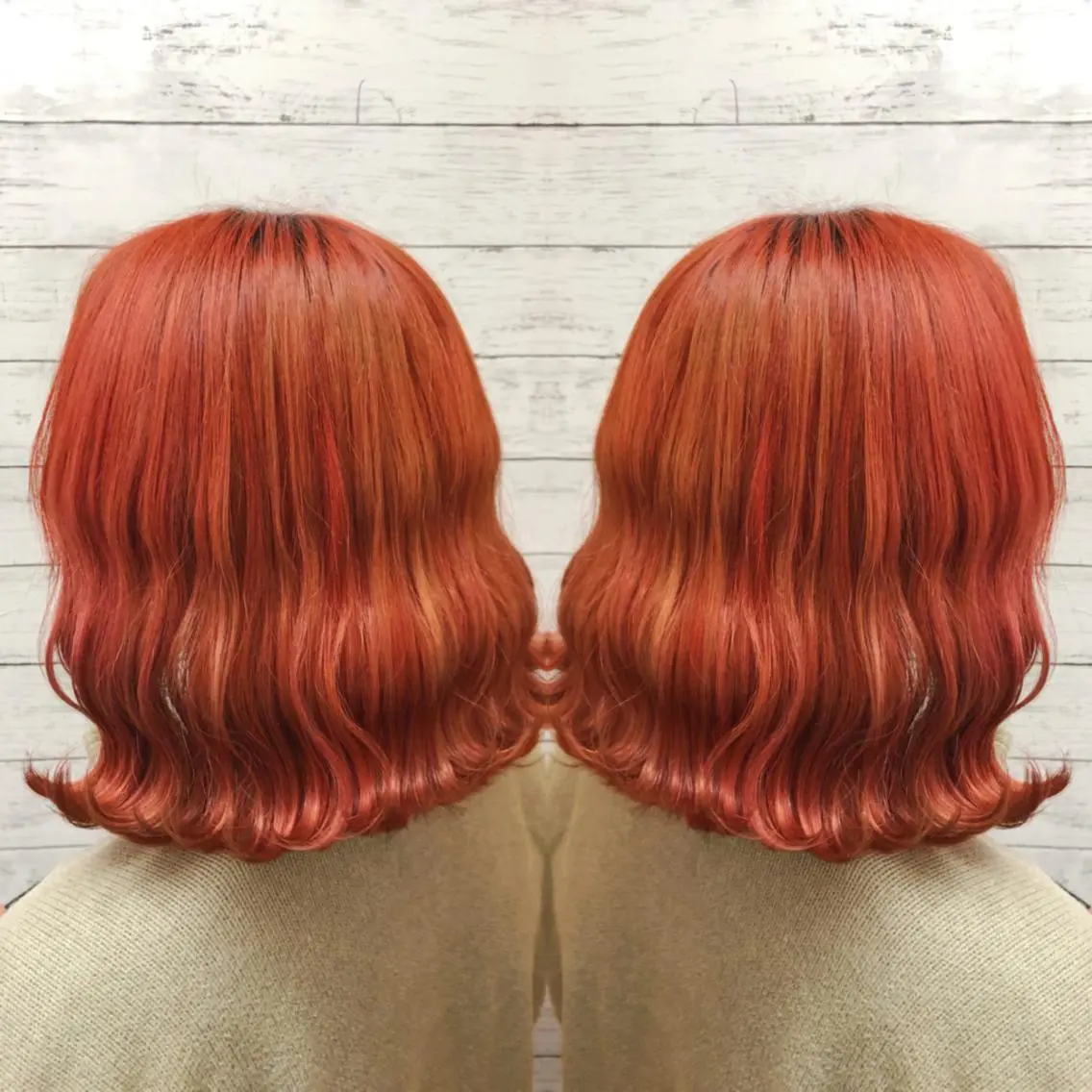 ミディアム ヘアカラー ヘアセット 韓国ヘア🤍髪質改善 🇰🇷AKANEのヘアスタイル
