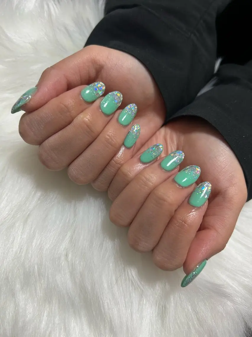 ネイル グラデーション ラメ(グリッター) ラメグラデーション ワンカラーネイル niko nailのネイルデザイン