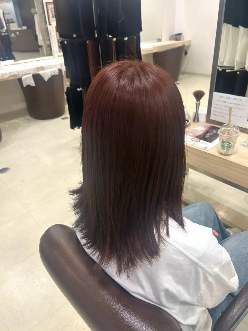 ミディアム ヘアカラー 北崎 花のヘアスタイル