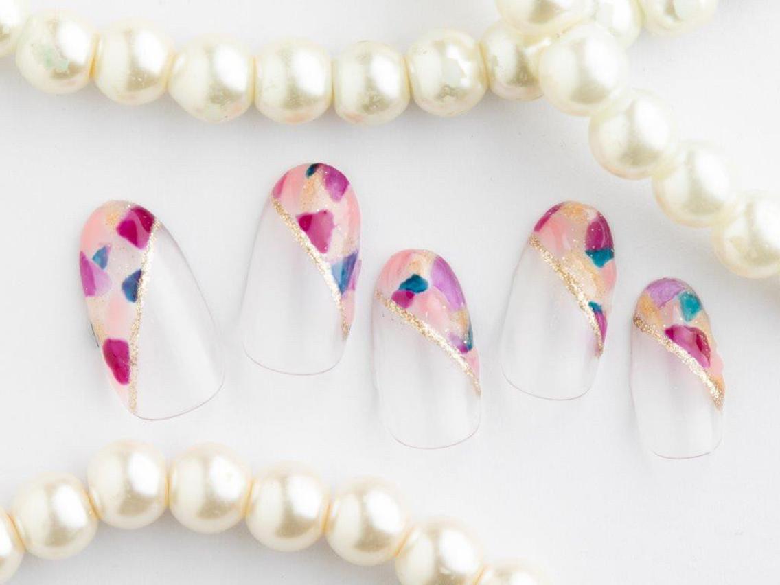 ネイル 桜ネイル クリアネイル フットネイル ジェルネイル キラキラネイル 💗🪽Tiary Nail🪽💗のネイルデザイン