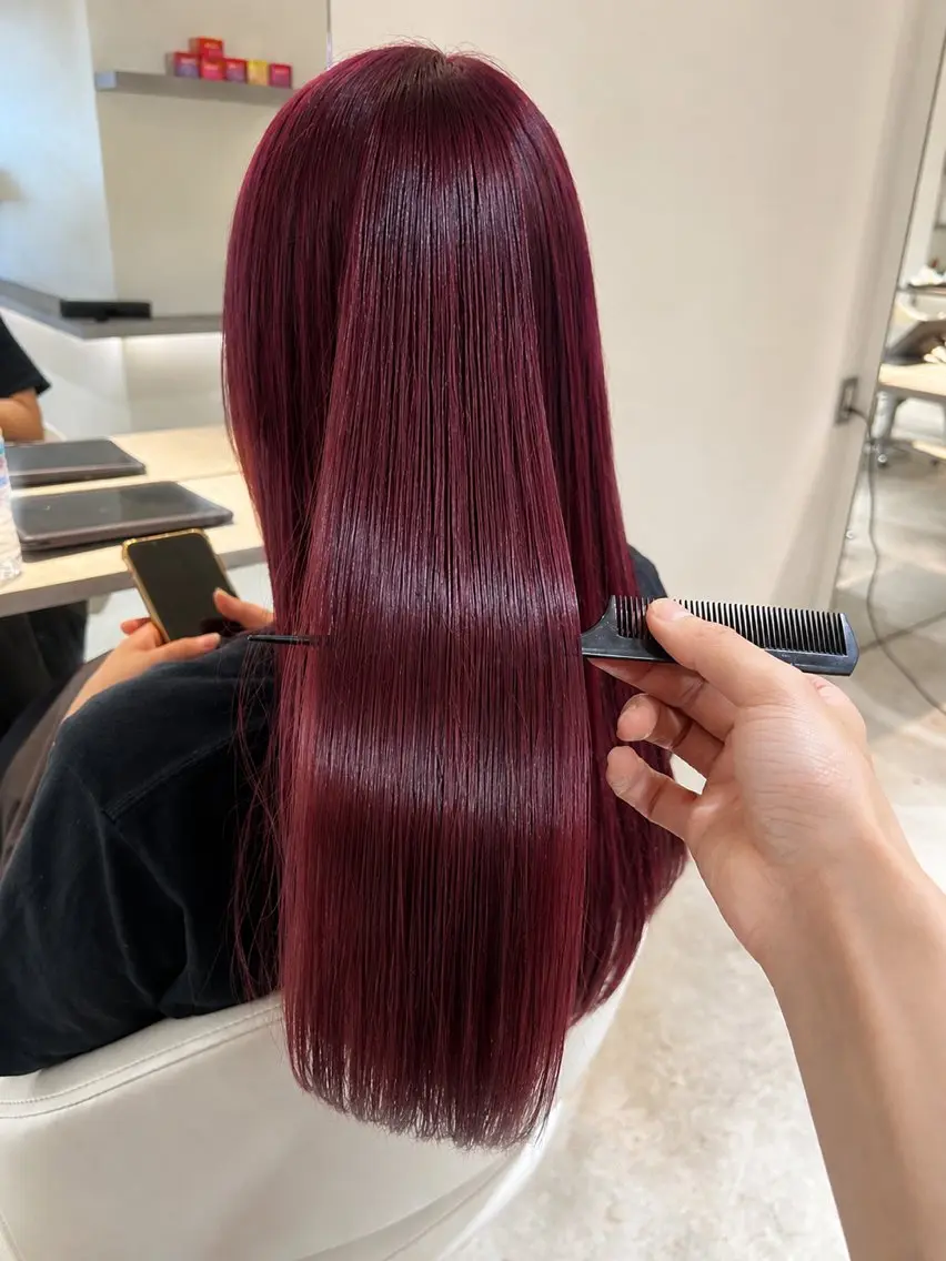 ロング カラー 髪質改善 トリートメント カット ヘアカラー 縮毛矯正 トリートメント ヘアセット モテ髪提案します💕 髪質改善宗一郎のヘアスタイル