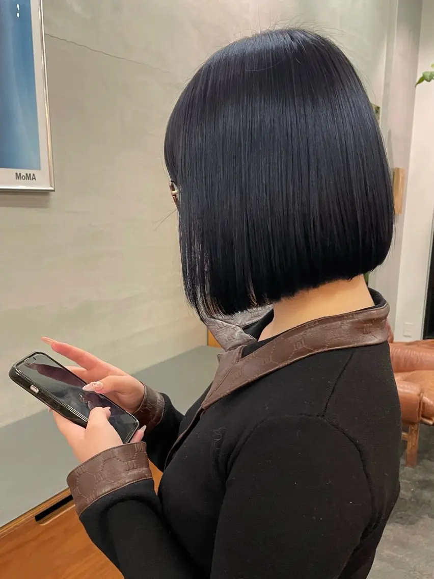 ミディアム ボブ 都築 あんずのヘアスタイル
