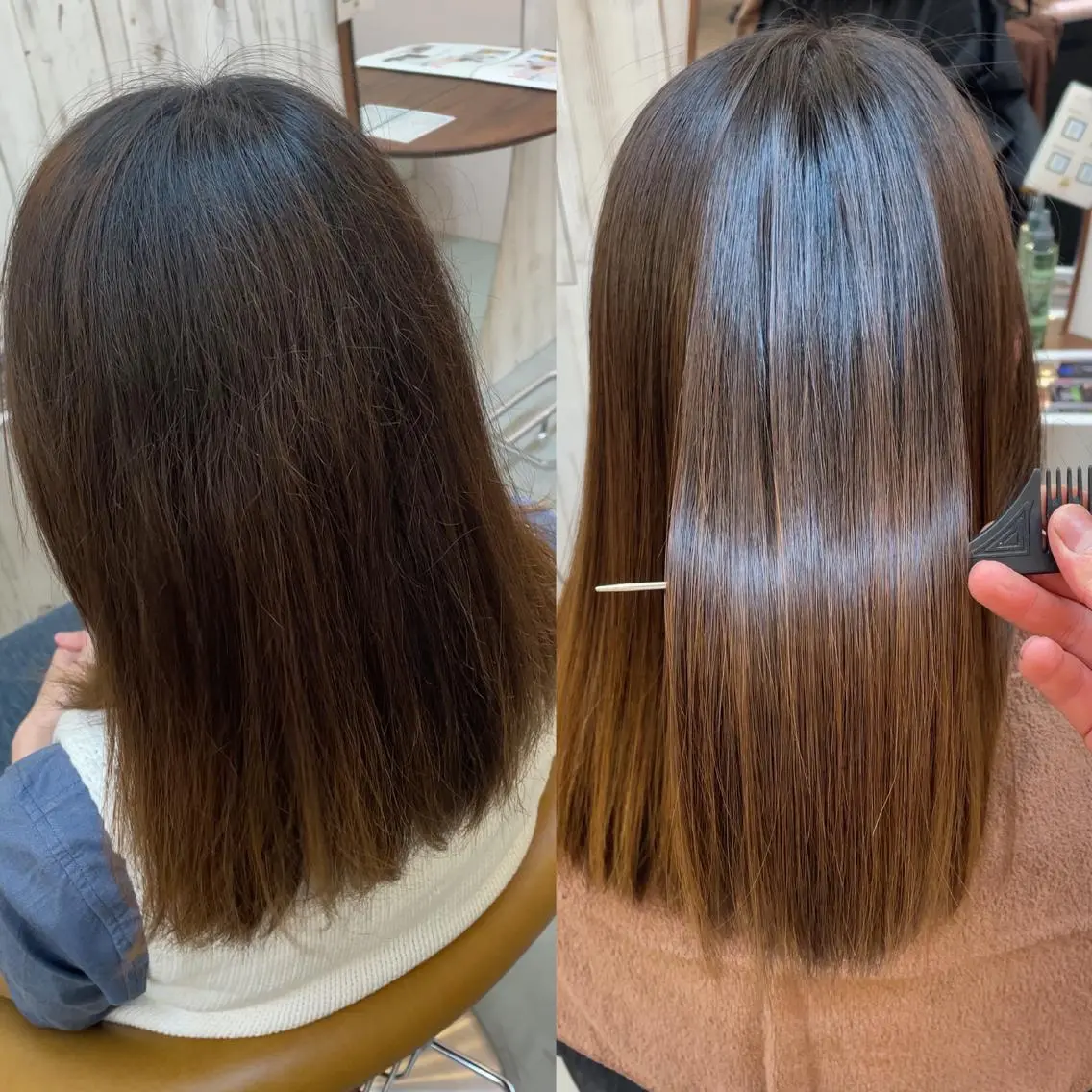 ショート パーマ 髪質改善縮毛矯正 ボブレイヤーRINAのヘアスタイル