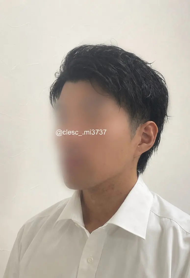 メンズ カット ☁️MIZUKI‎ ☁️明るい白髪染めのヘアスタイル