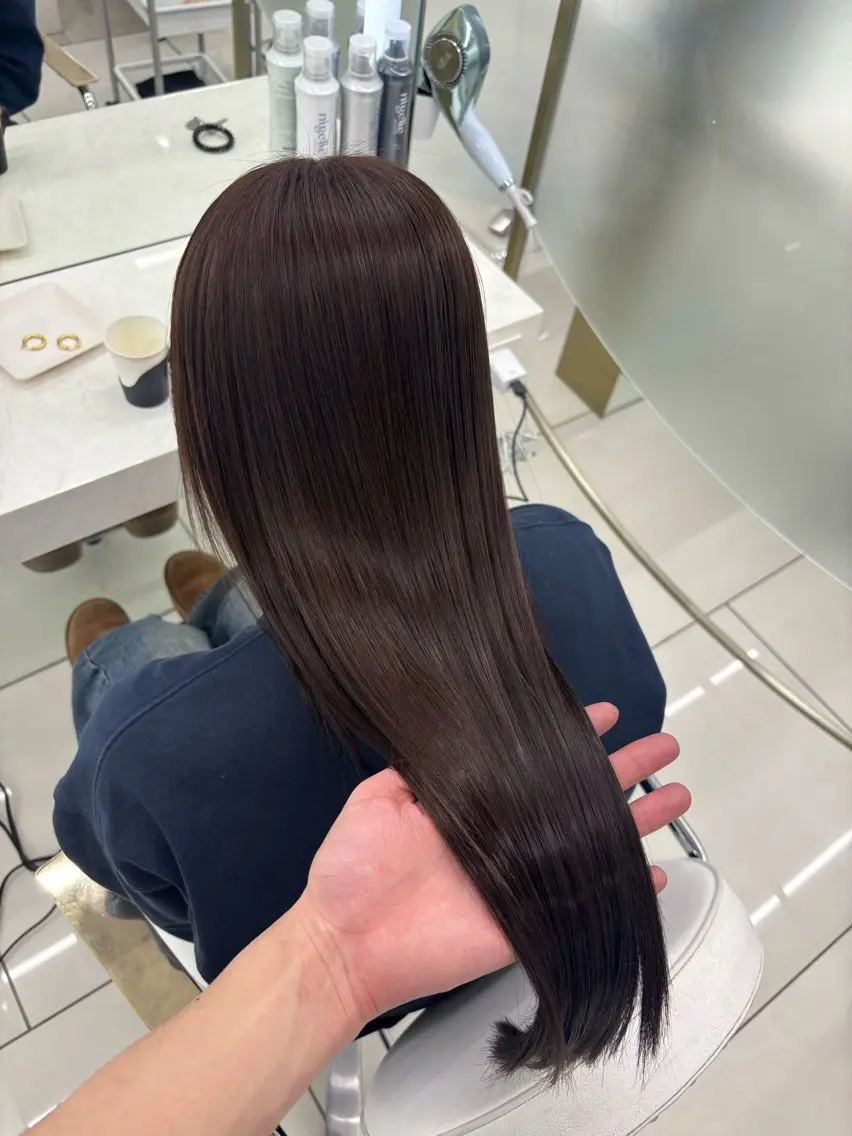 カラー ヘアカラー 上品ヘア✖️艶髪 𝑅𝐼𝐾𝑈のヘアスタイル