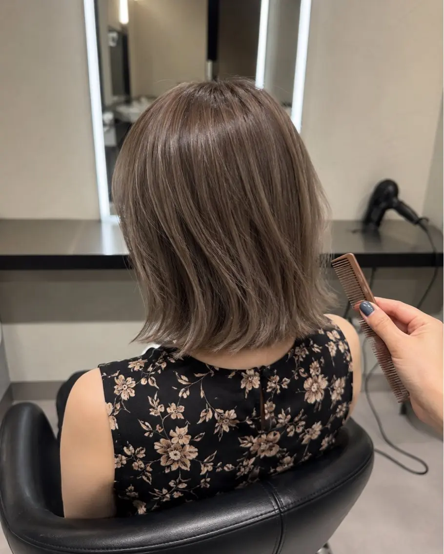 ミディアム カラー ブラウンカラー トリートメント 🌈ウルトワ水素 髪質改善naru🌈のヘアスタイル