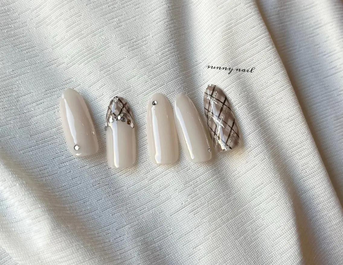 ネイル ジェルネイル パラジェル 冬ネイル sunny nailのネイルデザイン