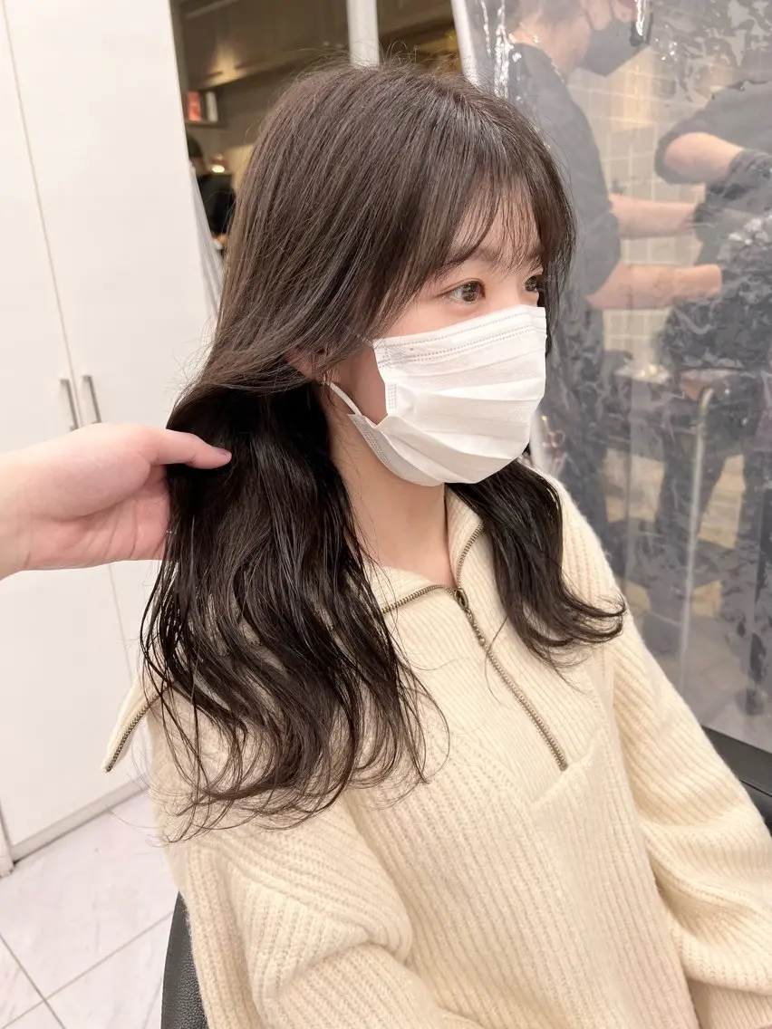 ロング カラー パーマ ヘアアレンジ メンズ 上品＆韓国風 🥀海心🥀のヘアスタイル