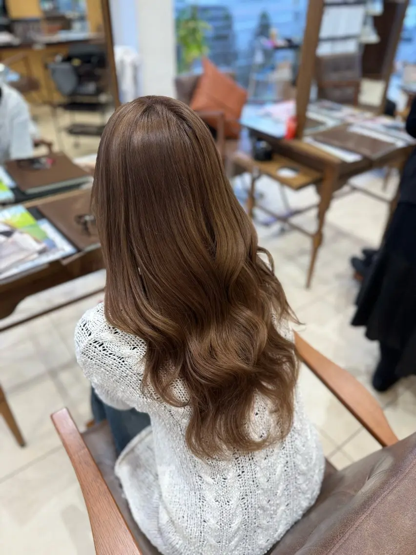 ロング カラー はなび/マツエク /暖色/ブリーチのヘアスタイル