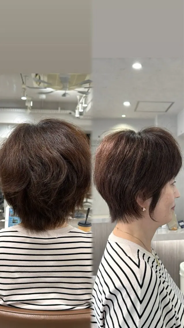 ショート カラー カット ヘアカラー 佐藤優晟/カラー/ 癖毛ショート/表参道のヘアスタイル