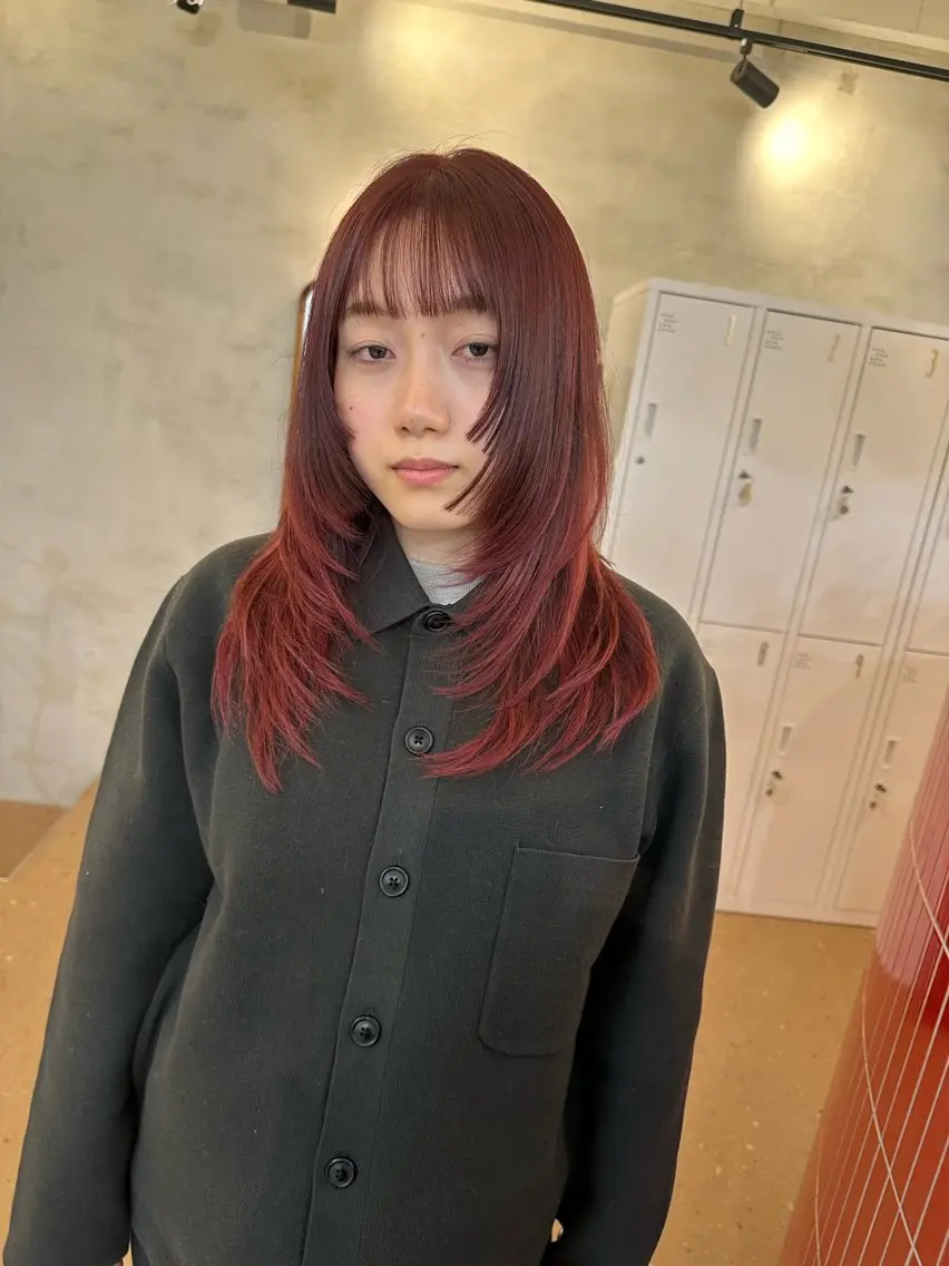 ミディアム カラー ❤️アヤカ レイヤーカット❤️のヘアスタイル