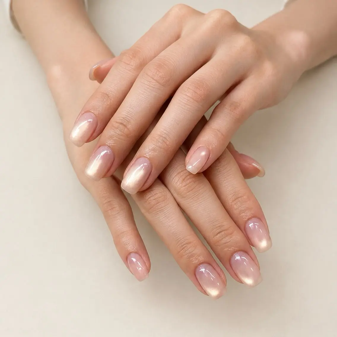 ネイル マグネットネイル ピンク ピンクベージュ シンプルネイル nail salon marcheのネイルデザイン