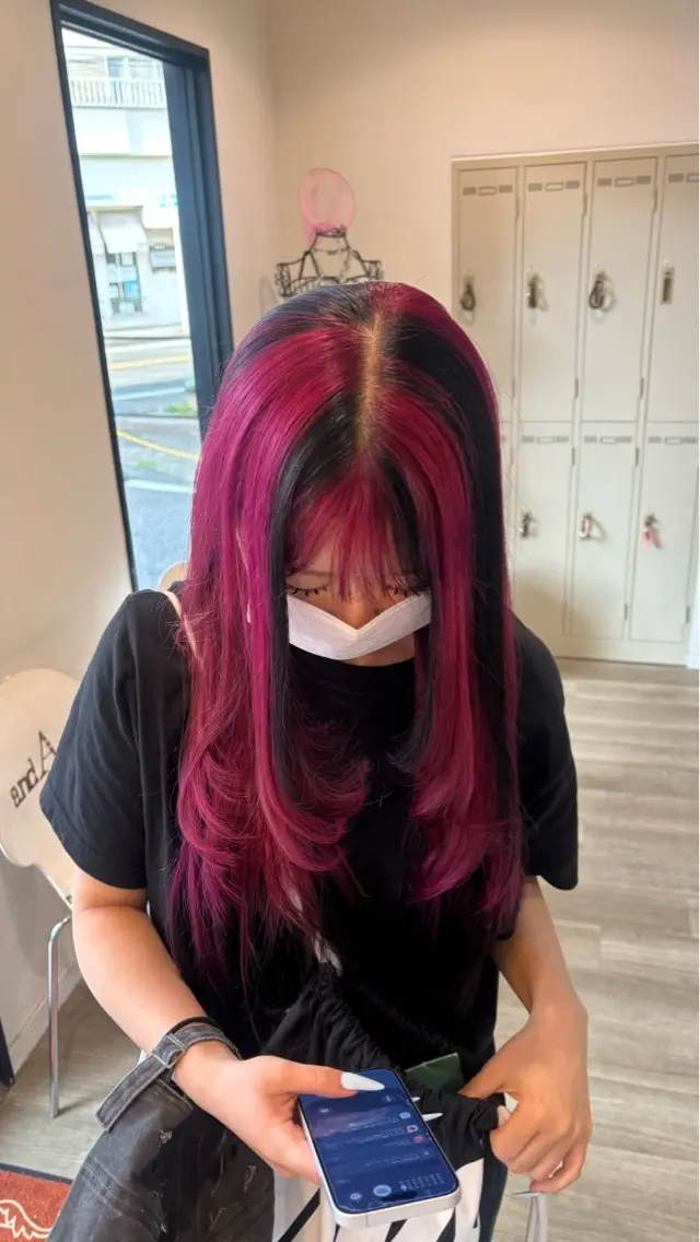 ロング カラー ラファエル シャミラのヘアスタイル