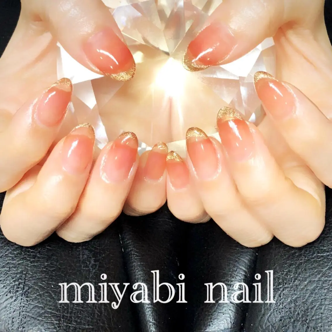 ネイル フレンチネイル マグネットネイル マグネットフレンチ 持ち込み ニュアンスネイル ハンドネイル miyabi nail 桂川駅近くのネイルデザイン