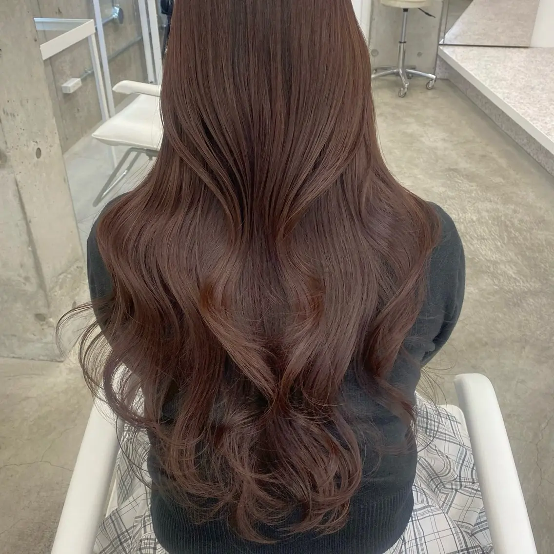 ロング カット ヘアカラー トリートメント 韓国レイヤー/透明感 カラー🦋mioのヘアスタイル
