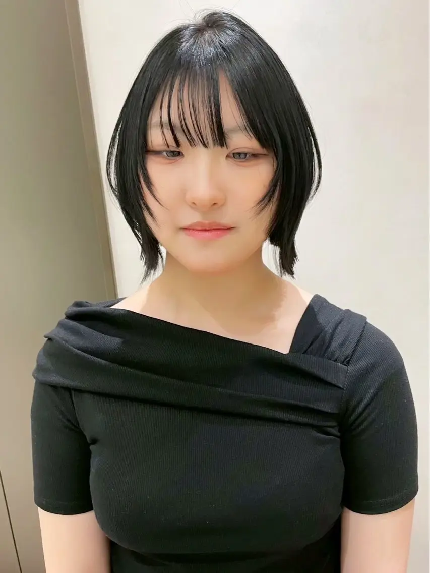 ショート ボブレイヤー ボブ レイヤーカット カット ヘアカラー トリートメント 石川玲菜/ ボブ/銀座のヘアスタイル