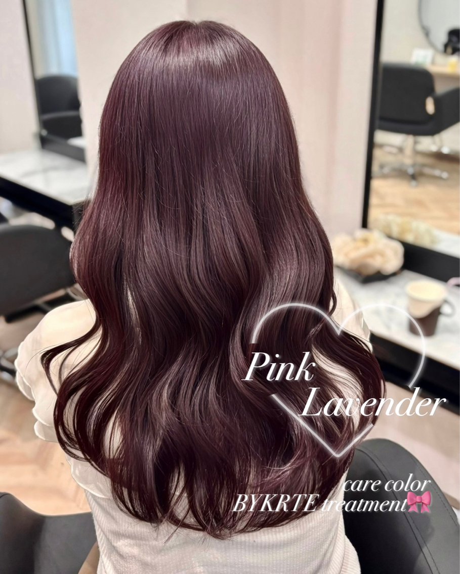 ロング カラー ブリーチ ダブルカラー ラベンダーカラー ブリーチなしカラー ピンクカラー カット ヘアカラー 𝒎𝒐𝒆🩰 名駅/ヘアメ/暖色♡のヘアスタイル