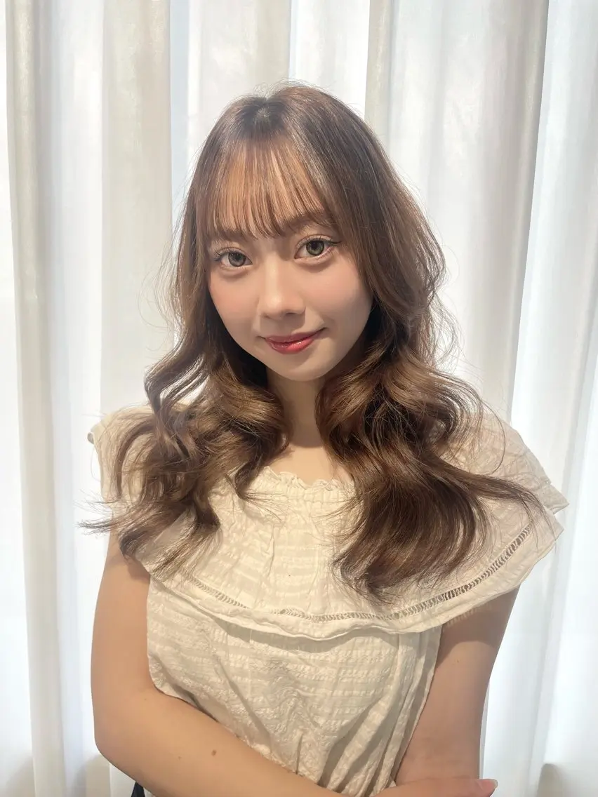 ロング カラー ブラウンカラー 透明感カラー ヘアカラー Kana 艶カラー透明感カラーのヘアスタイル