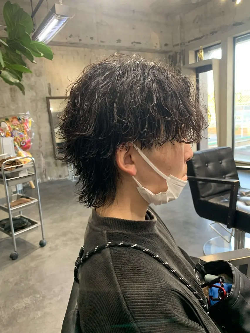 メンズカット＋波巻きパーマの写真