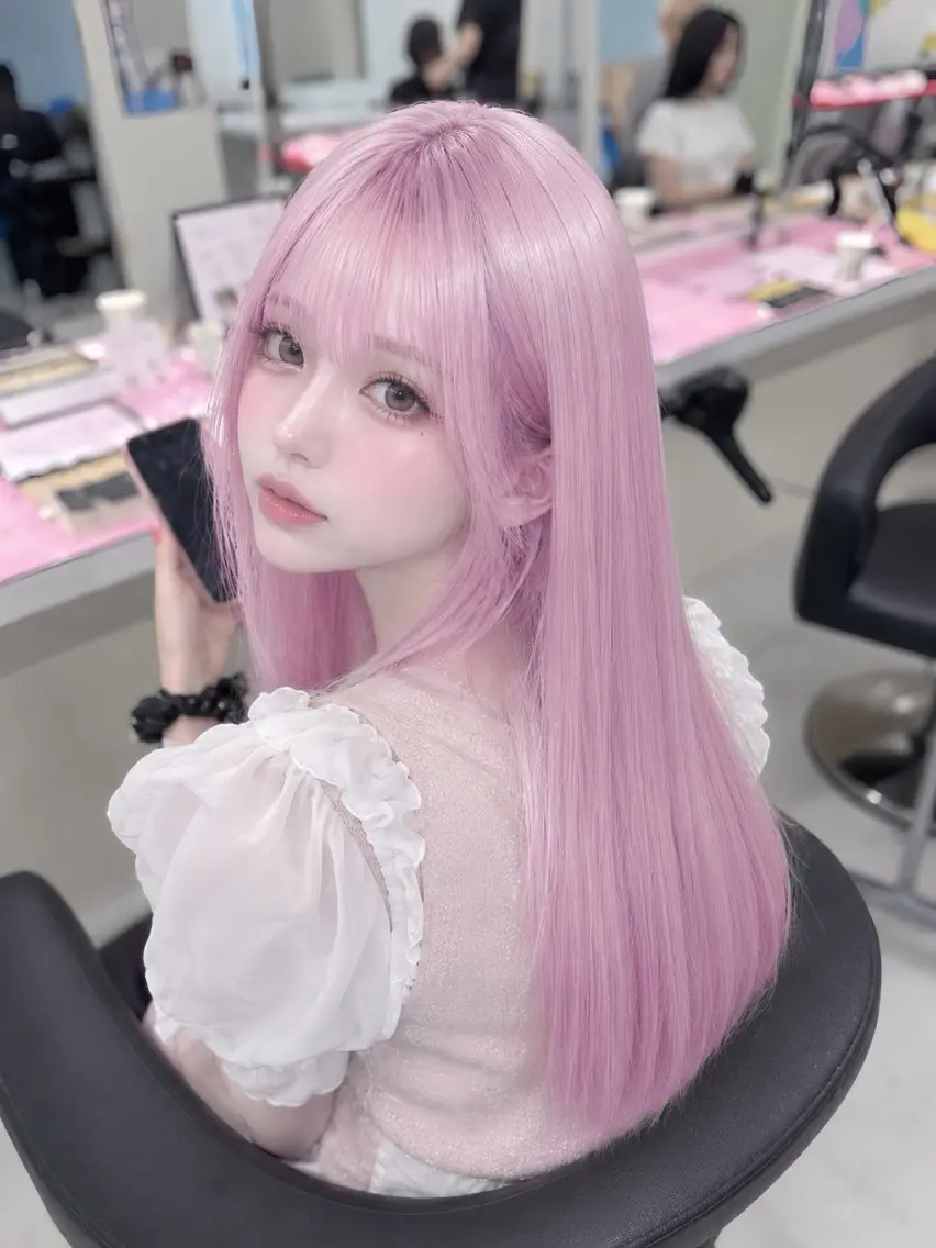 カラー カット ヘアカラー トリートメント ヘアセット 🫧モテる💗ダメー ジレスハイトーン🫧のヘアスタイル