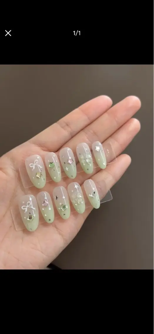 ネイル オーロラネイル 長さ出し フレンチネイル ジェルネイル ガラスフレンチ Rela・S NAILのネイルデザイン