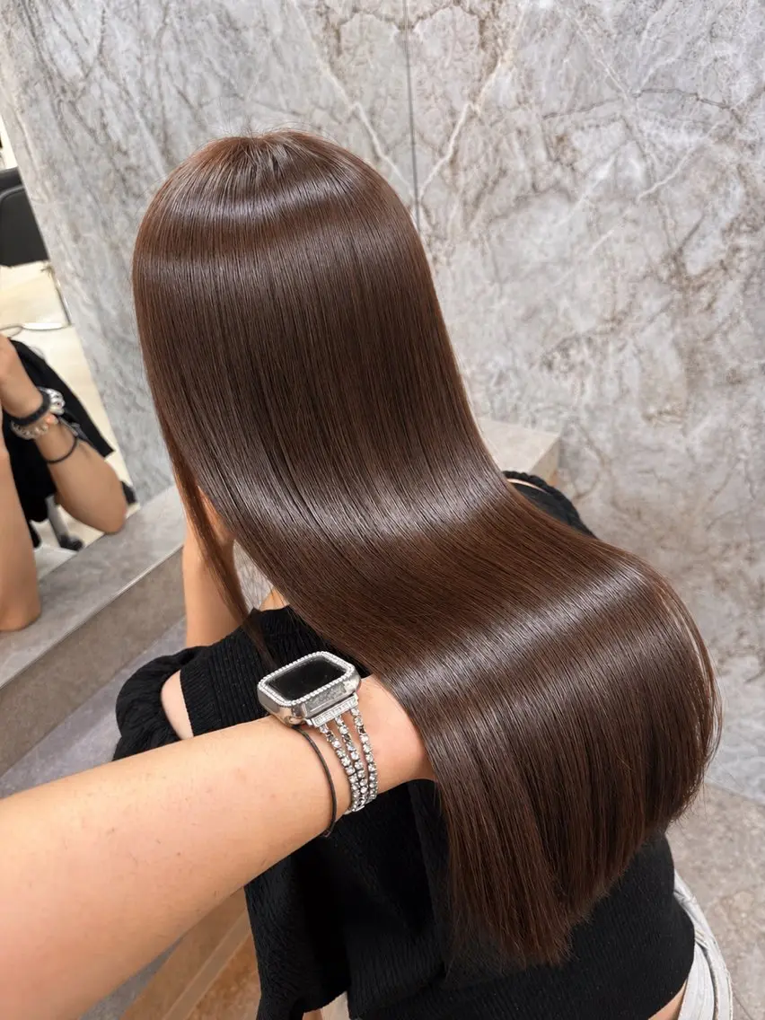 ロング カラー ヘアカラー トリートメント 💎あおい💎大宮 🦋ワンカラー🦋のヘアスタイル
