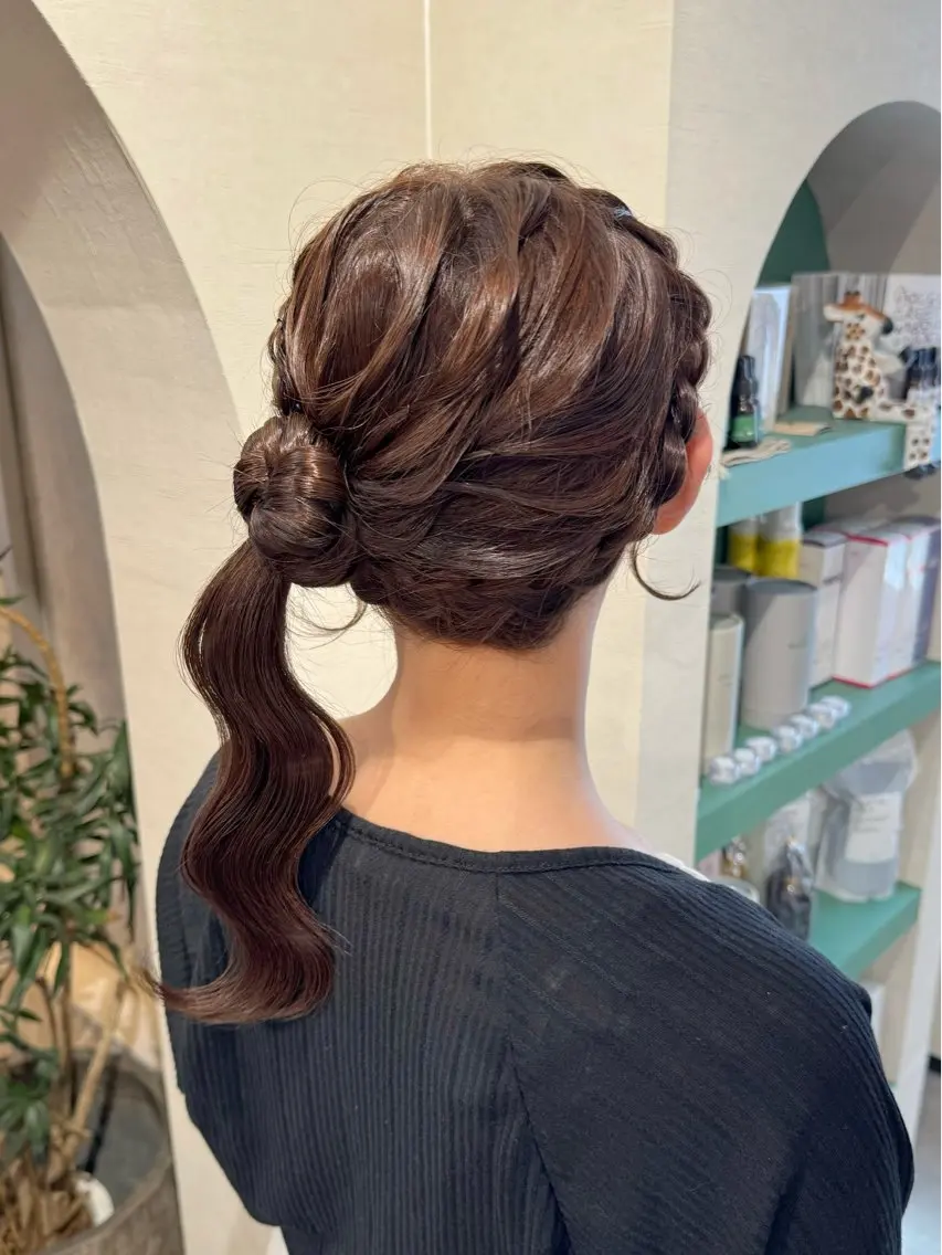 ヘアアレンジ ヘアセット 🫧札幌ブリーチなし 透明感カラーゆん🫧のヘアスタイル