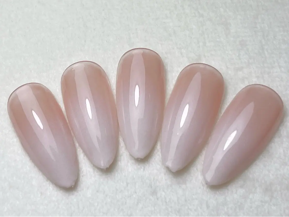 ネイル アートネイル オーロラネイル チークネイル 長さ出し フラッシュネイル ハンドネイル Rs nail 新宿西口のネイルデザイン
