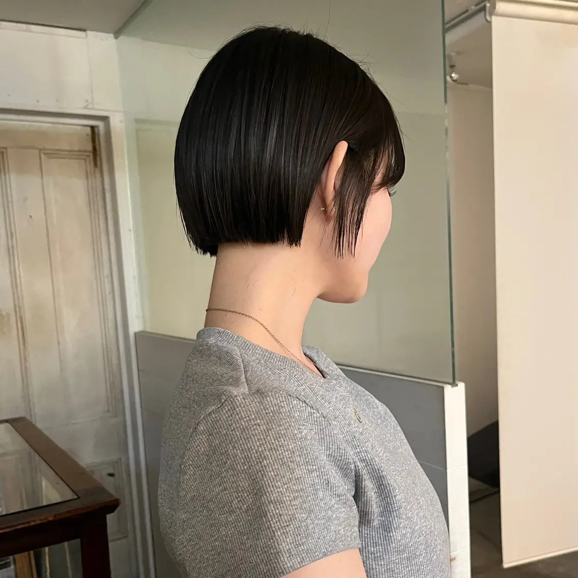 ショート ボブ 似合わせカット レイヤー/ベージュ mikuのヘアスタイル