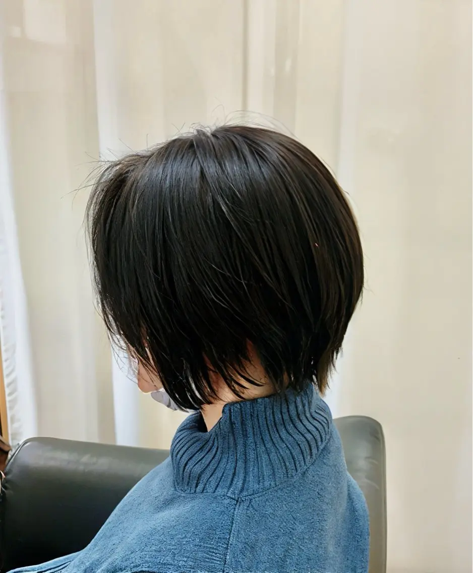 ショート ボブ ショートヘア 縮毛矯正 ショート✖️縮毛矯正 ✂️秋山知穂✂️のヘアスタイル