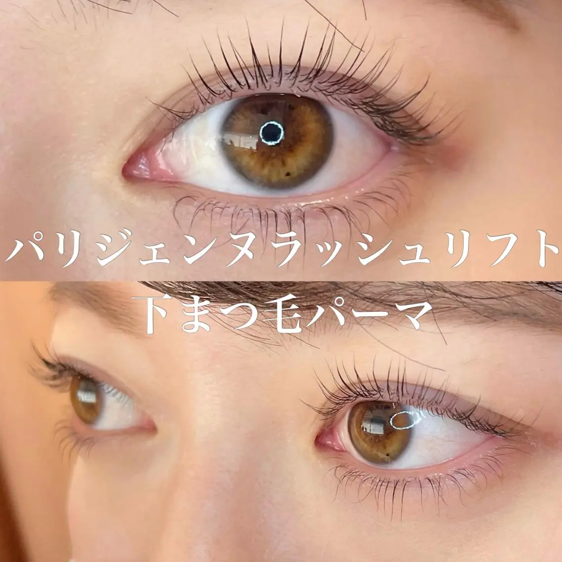 マツエク・マツパ パリジェンヌラッシュリフト 下まつげエクステ 一重×まつ毛パーマ eight ルナのマツエク・マツパデザイン