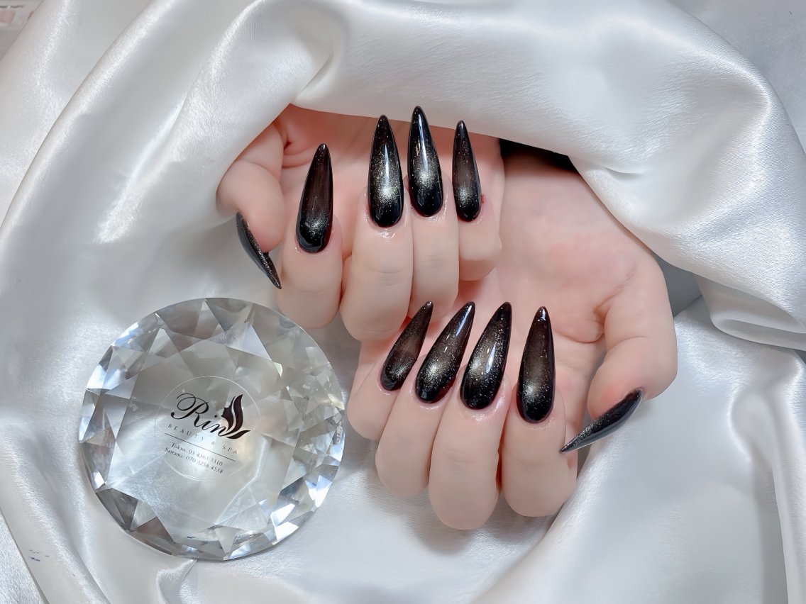 ネイル アニマル柄 べっ甲ネイル ブルー ボルドー ブラウン ハンドネイル Rin Nail 新大久保店のネイルデザイン